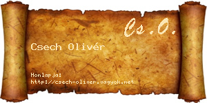 Csech Olivér névjegykártya