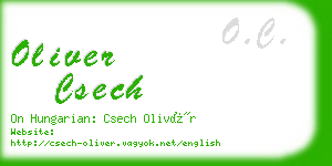 oliver csech business card